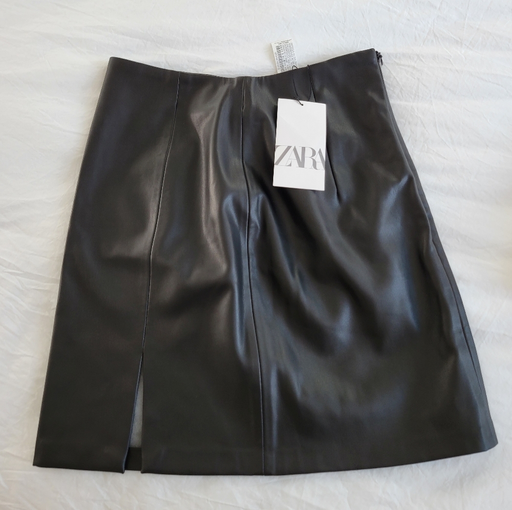 Zara faux leather skirt